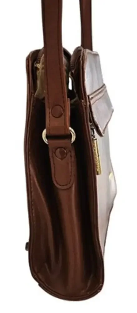 Liz Claiborne Small Brown Handbag Shoulder‎ Bag Purse Vintage Lined.